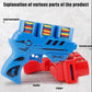 Flying Disc Foam Launcher Set, 25 Discs, Safe EVA Material, Kids Outdoor Battle Game