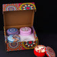 Arabian-Pattern Scented Candle Gift Set, 4 Jars, Smokeless, Romantic Fragrance
