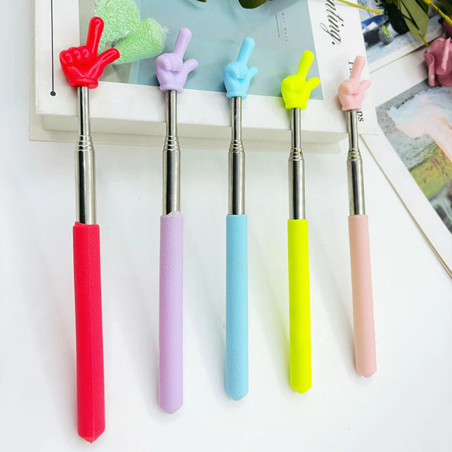 Retractable Finger Pointer Stick, Stainless Steel, Telescopic, Teachers and Presenters