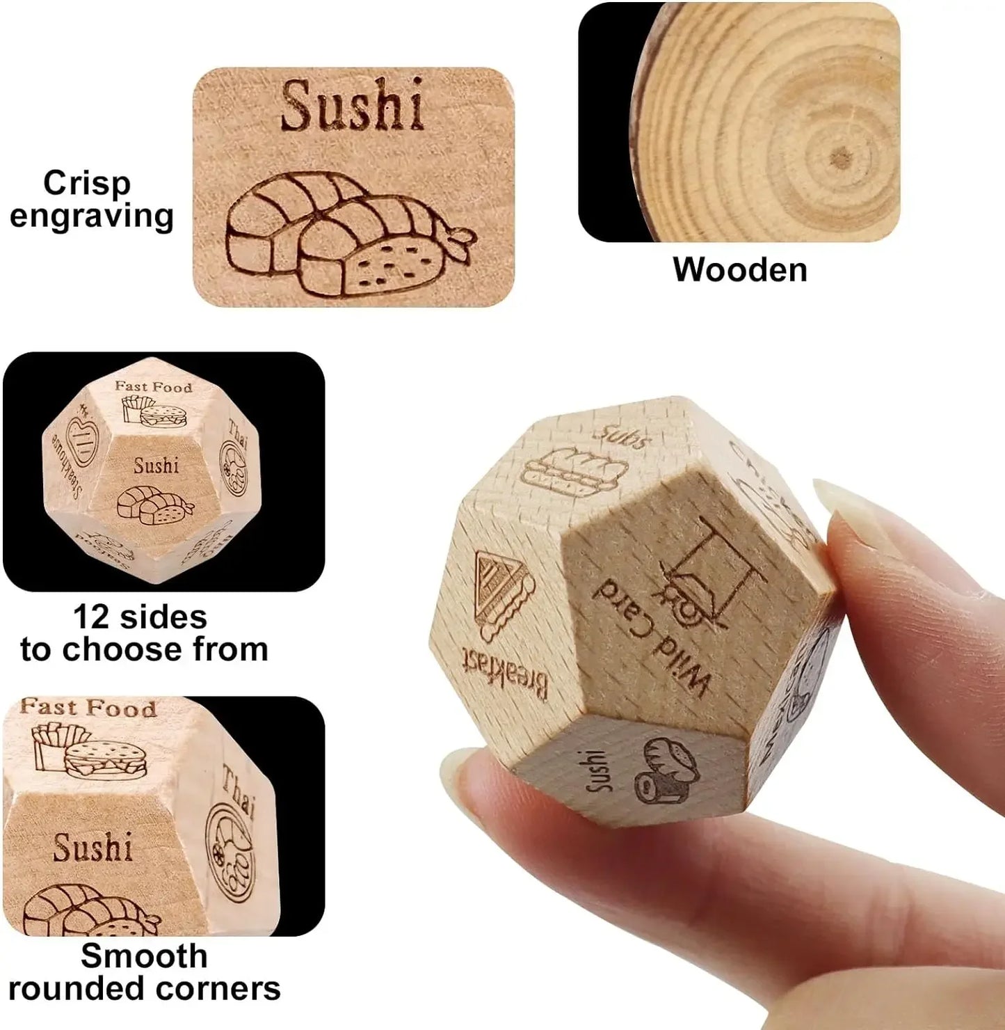 Couples Decision Dice, Food and Date Night Game, Funny Gift for Him and Her