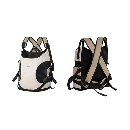 Front Chest Pet Carrier Backpack, Breathable, Hands-Free for Cats and Dogs