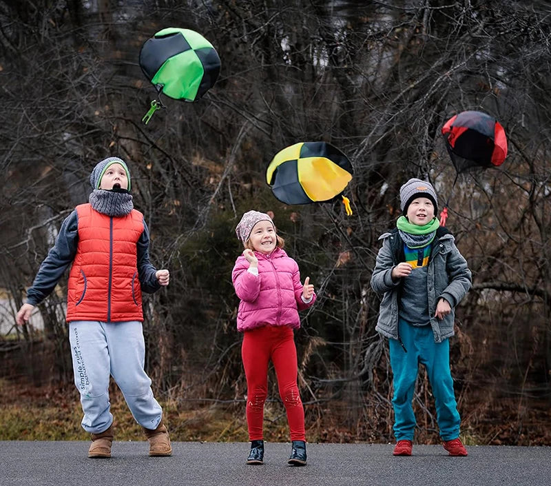 Kids Flying Parachute Toy, Tangle-Free, Outdoor Play, Great Gift for Boys and Girls