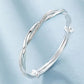 925 Sterling Silver Charm Bangle, Adjustable Cuff, Ladies Gift, Wedding and Everyday Wear