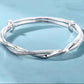 925 Sterling Silver Charm Bangle, Adjustable Cuff, Ladies Gift, Wedding and Everyday Wear