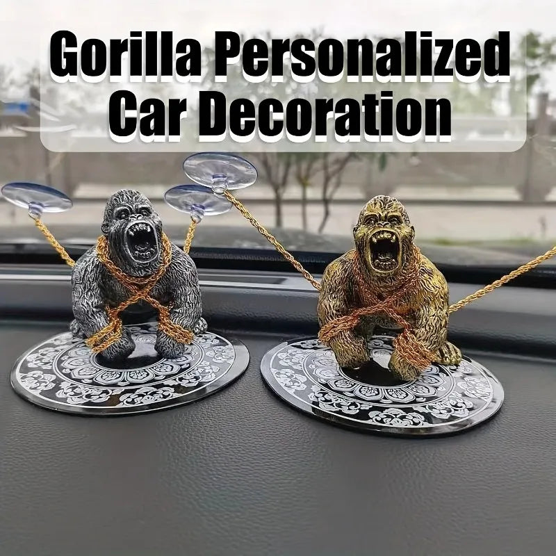 Gorilla Car Dashboard Ornament, Roaring Design, Car and Home Decoration