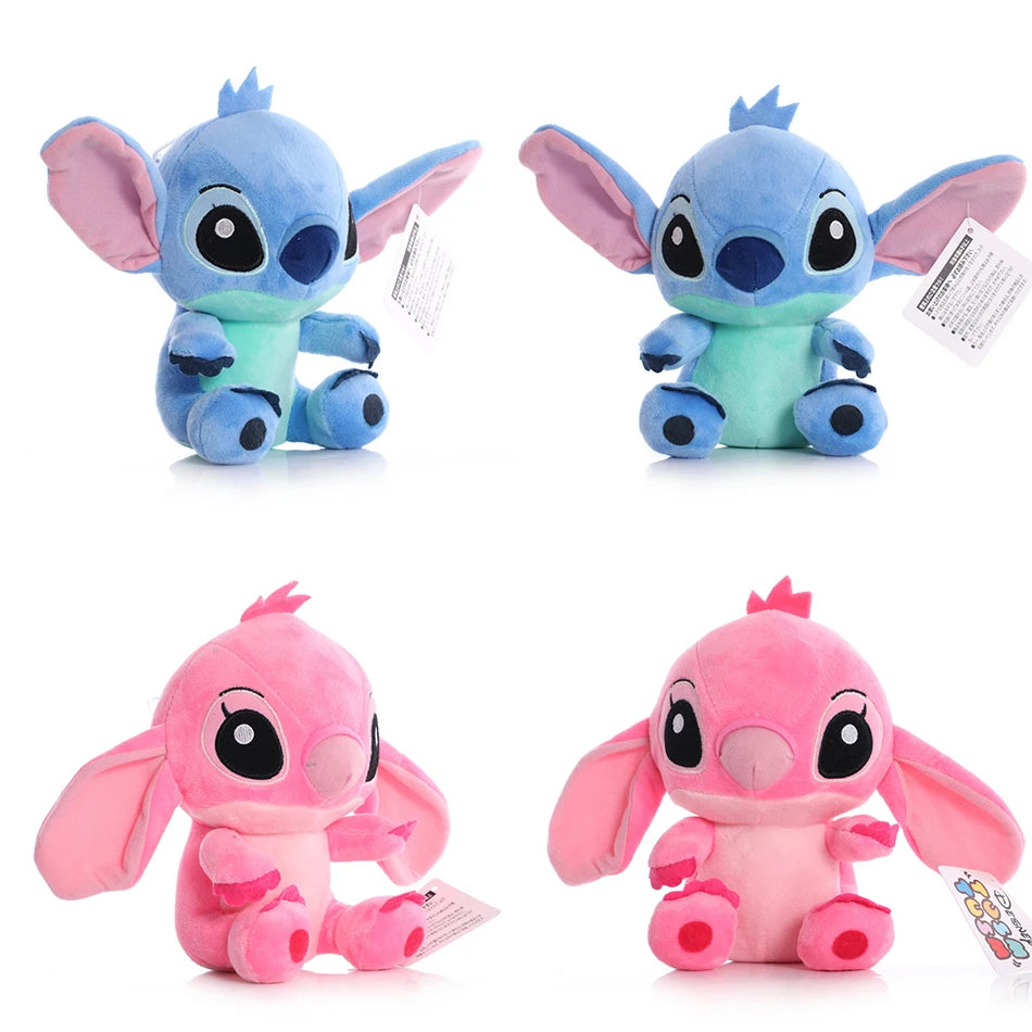 Blue and Pink Stitch Plush Stuffed Toy, Anime Character Doll, Gift for Kids