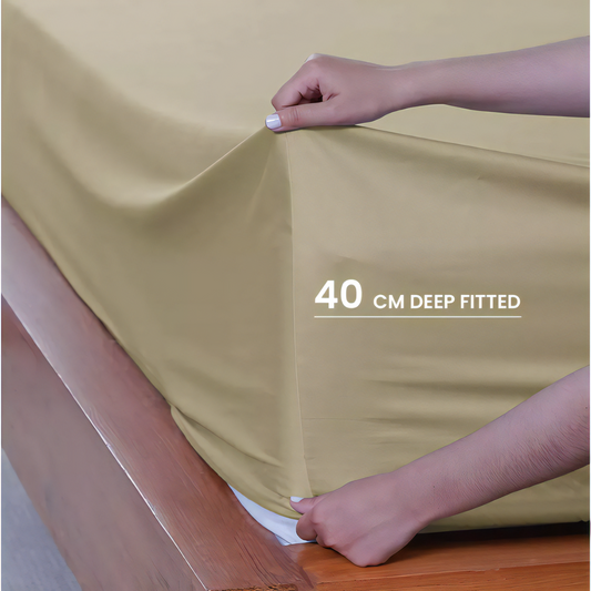 Deep-Fit Bed Sheets, 40cm Extra Deep, T200 Cotton Blend