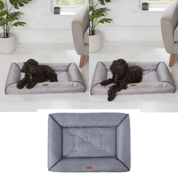 Chunky-Edge Pet Bed, Anti-Slip Base, Easy Clean, Dogs and Cats