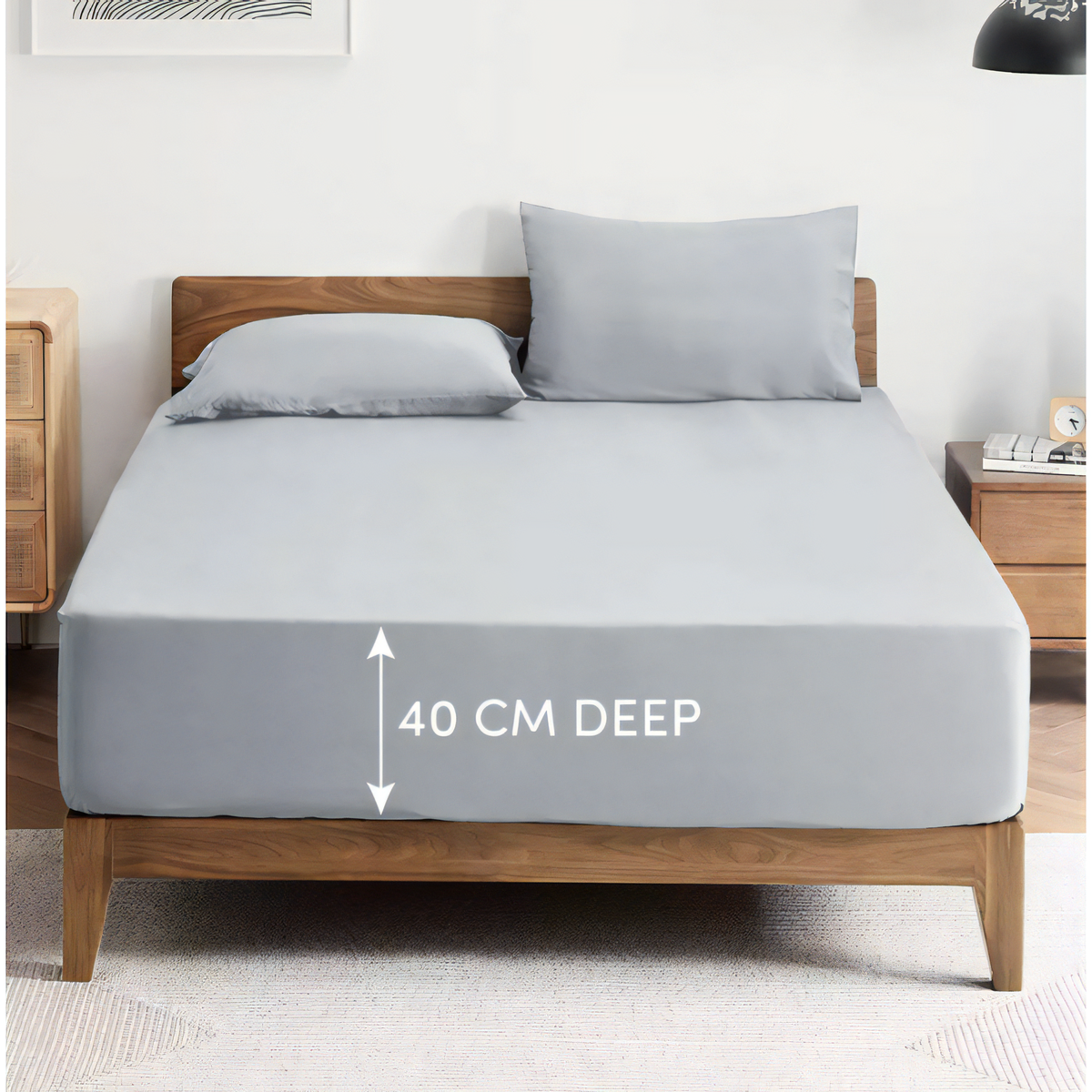 Deep-Fit Bed Sheets, 40cm Extra Deep, T200 Cotton Blend