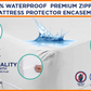 Waterproof Mattress Protector, Breathable, Noiseless, Machine Washable