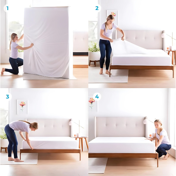 Waterproof Mattress Protector, Breathable, Noiseless, Machine Washable