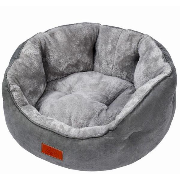 Calming Pet Basket Bed, Machine Washable, Soft Cushion for Cats and Dogs