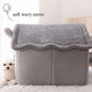 Cute House-Shaped Pet Bed, Cosy Semi-Enclosed, Washable, Cats and Small Dogs