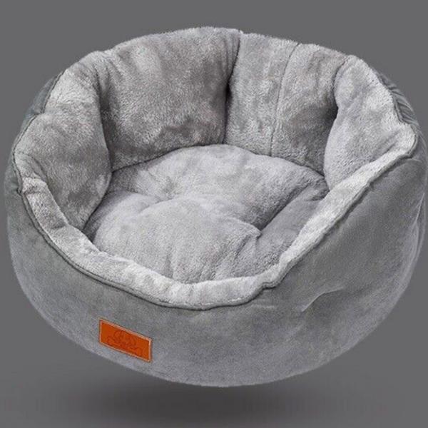 Calming Pet Basket Bed, Machine Washable, Soft Cushion for Cats and Dogs