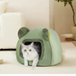 Igloo Cave Pet Bed, Washable Fleece Pyramid, Cats and Small Dogs