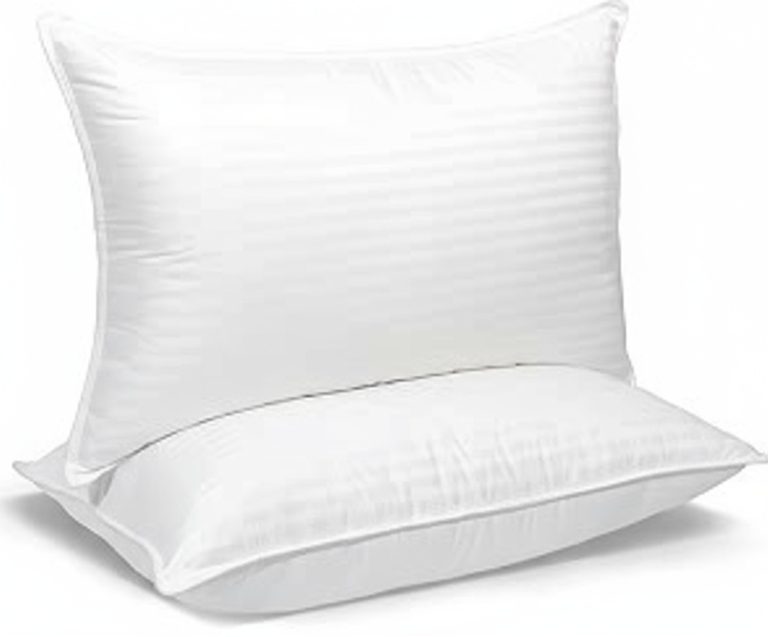 Hotel-Quality Pillows, Pack of 2, Cooling Microfiber Fill, Medium Support