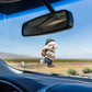 Puppy with Backpack Acrylic Car Pendant, Cute Rearview Mirror Charm
