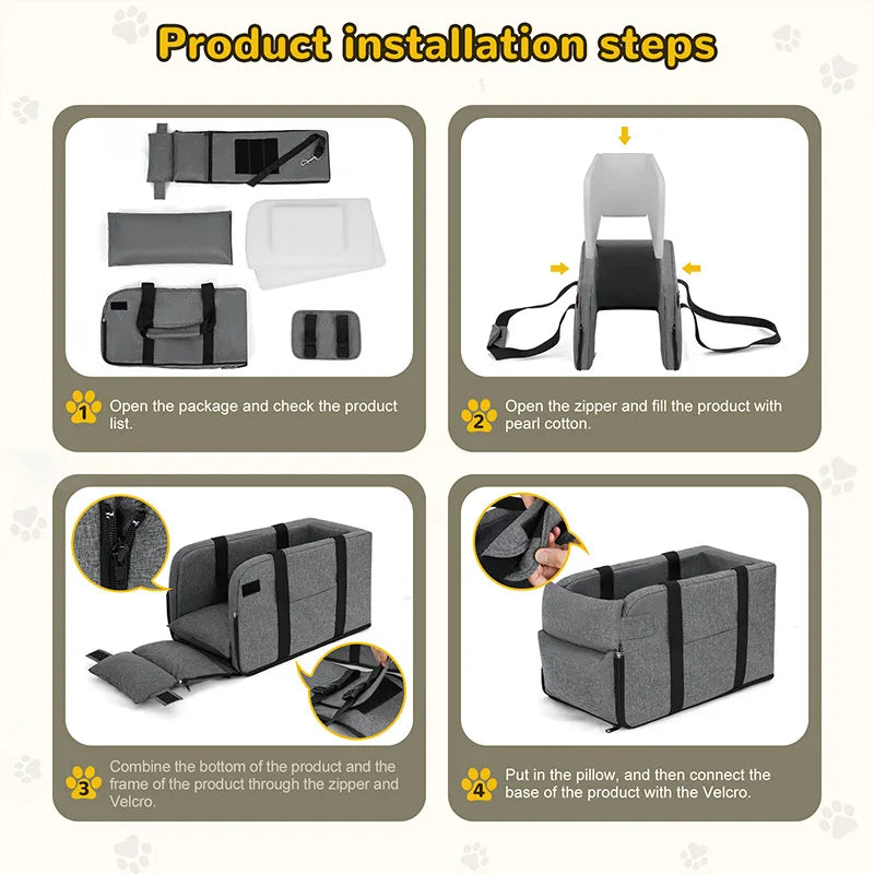 Car Pet Carrier Bag, Universal Fit, Soft Nest Design for Dogs and Cats