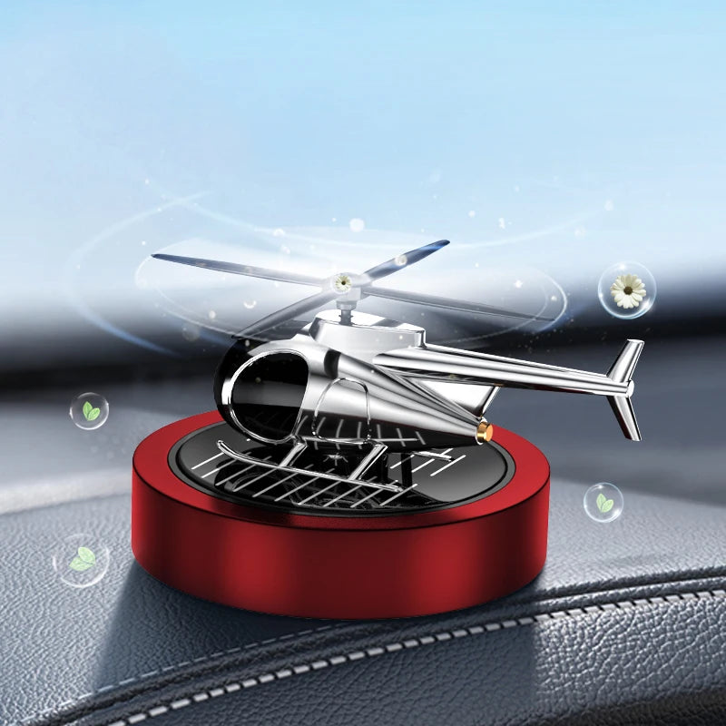 Solar-Powered Airplane Car Air Freshener, Dashboard Ornament and Perfume Diffuser