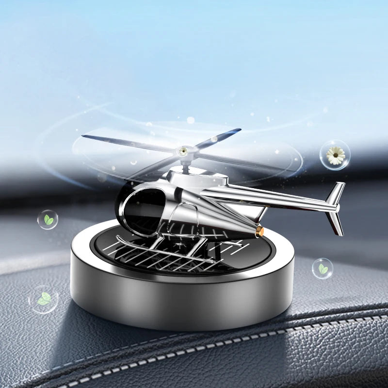 Solar-Powered Airplane Car Air Freshener, Dashboard Ornament and Perfume Diffuser