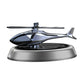Solar Helicopter Car Air Freshener, Rotating Alloy Ornament and Aroma Diffuser