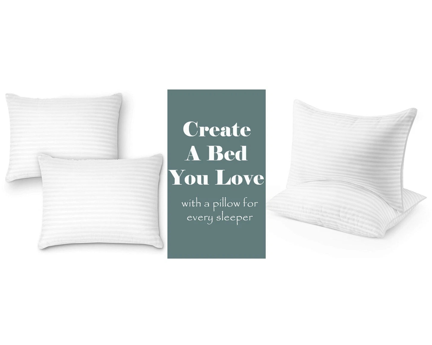 Hotel-Quality Pillows, Pack of 2, Standard UK Size, Cooling Microfiber