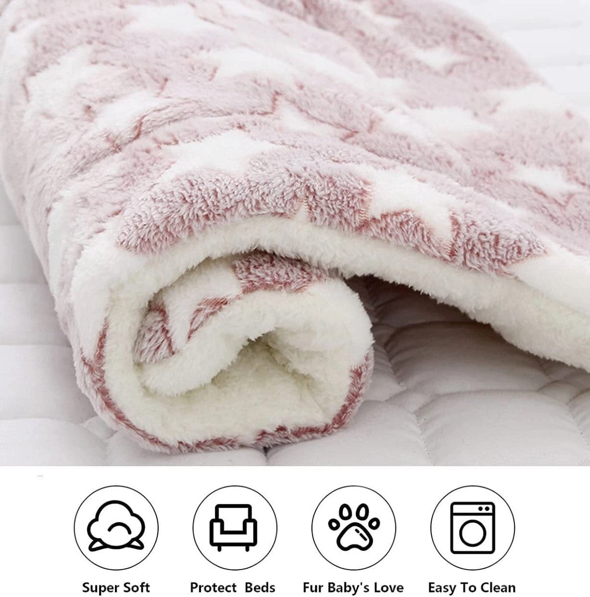 Fleece Pet Blanket and Bed Mat, Thermal Warmth for Cats and Dogs