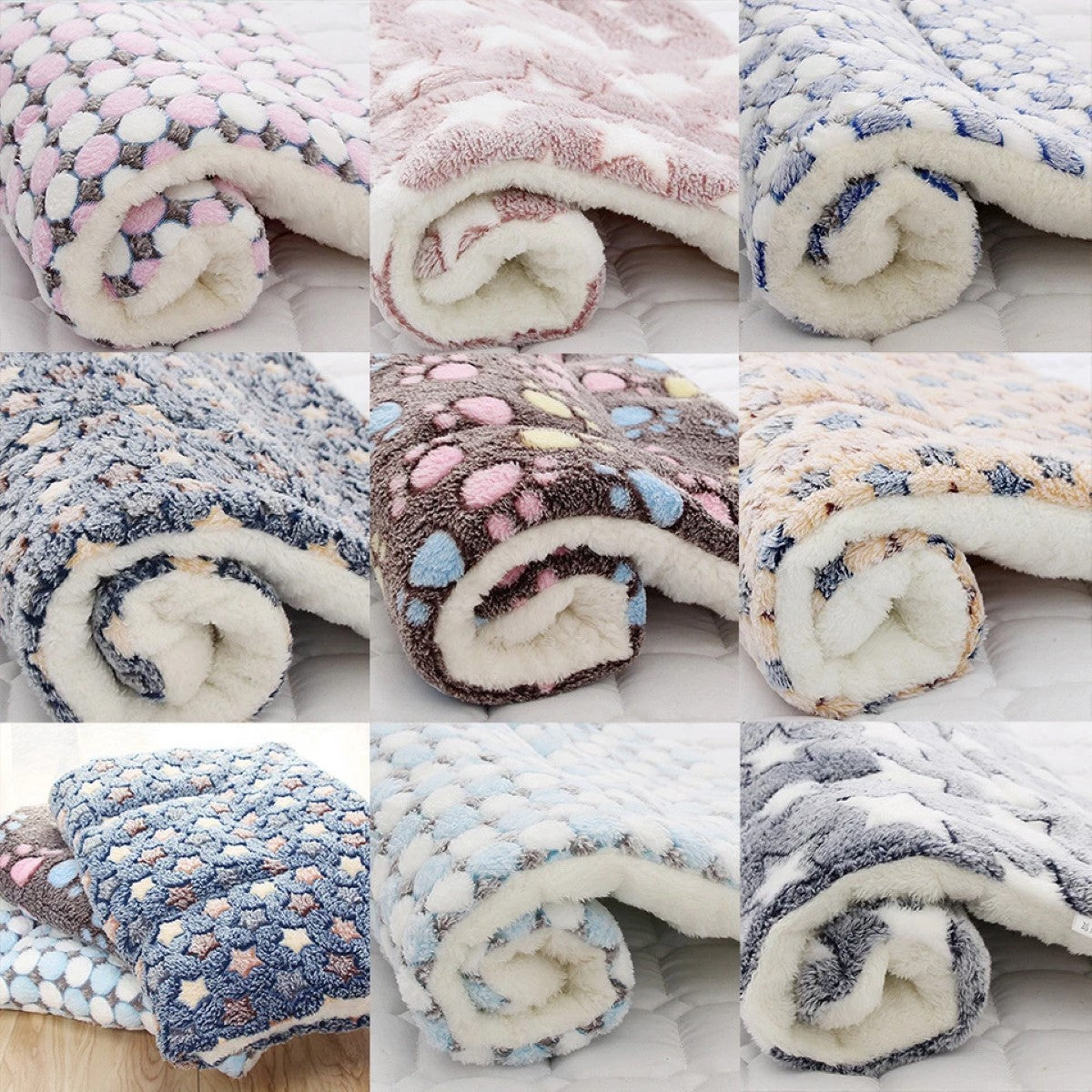 Fleece Pet Blanket and Bed Mat, Thermal Warmth for Cats and Dogs