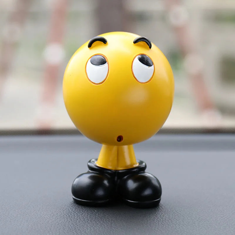 Bobblehead Expression Doll Car Ornament, Cute Cartoon Dashboard Decoration