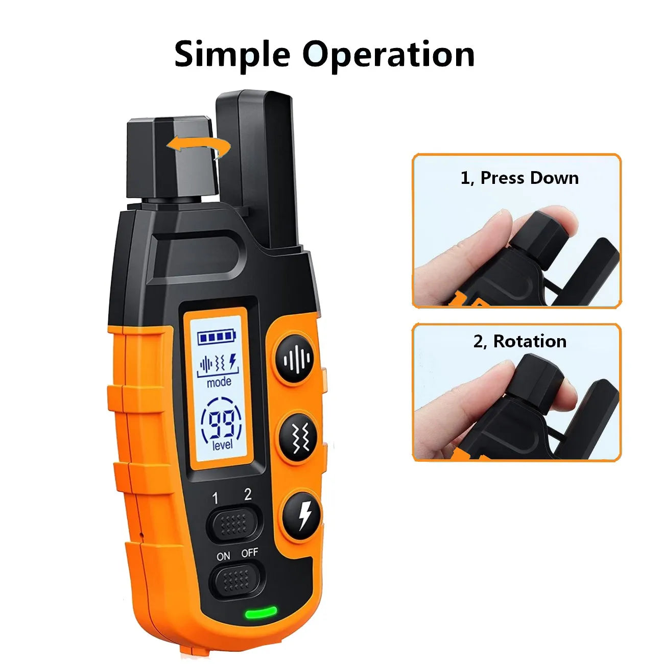Remote Dog Training Collar, 1000m Range, Rechargeable, Waterproof, Beep, Vibration and Shock