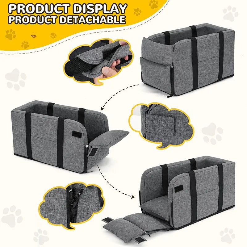 Car Pet Carrier Bag, Universal Fit, Soft Nest Design for Dogs and Cats