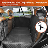 Dog Back Seat Extender Cover, Waterproof Hard Bottom, Safety Hammock for Dogs