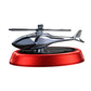 Solar Helicopter Car Air Freshener, Rotating Alloy Ornament and Aroma Diffuser